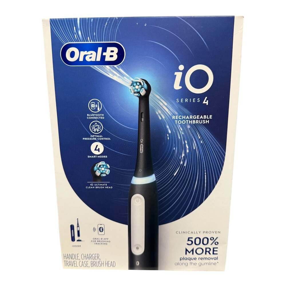 Oral B iO Series 4 Rechargeable Electric Toothbrush w/Brush Head Black iO4